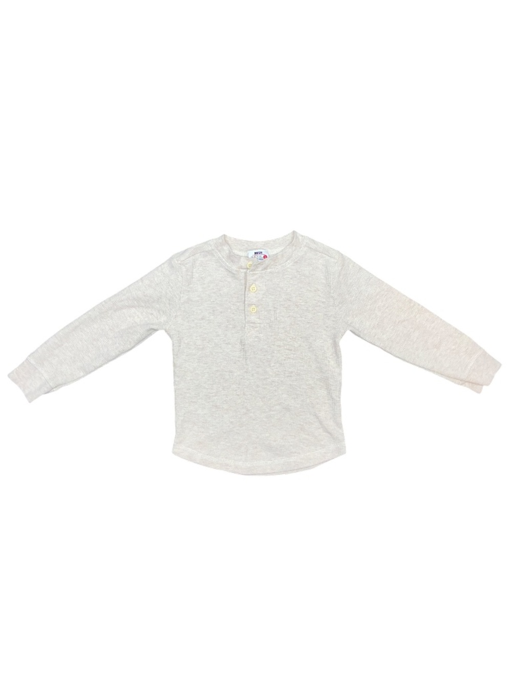 Mish Beige Henley Waffle Knit Size 3
